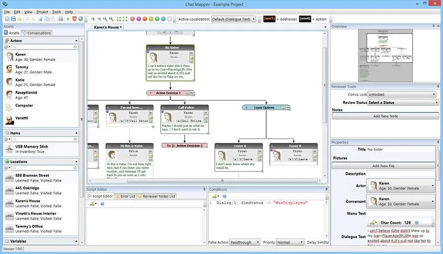 The Desktop main window with every pane visible