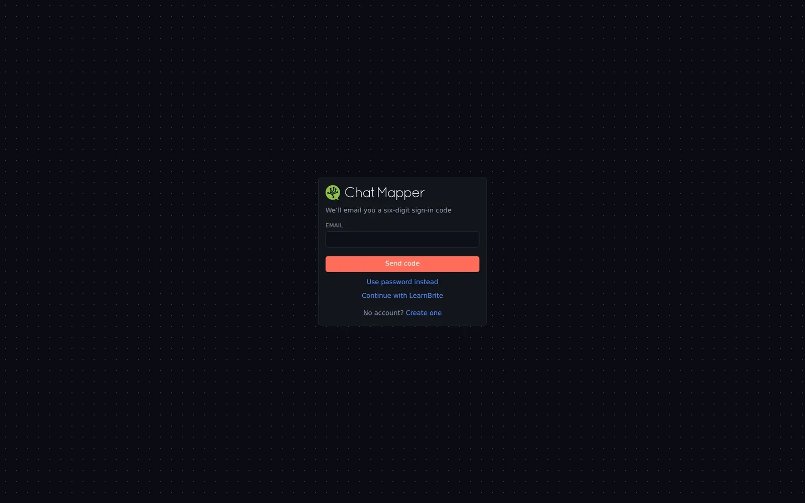 The sign-in screen